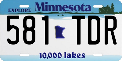 MN license plate 581TDR