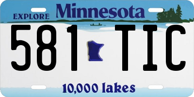 MN license plate 581TIC