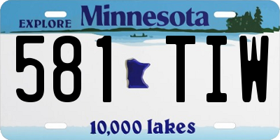 MN license plate 581TIW