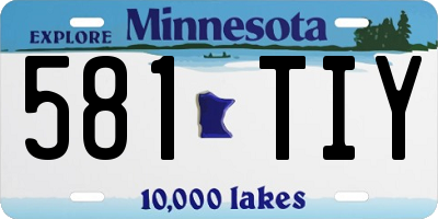 MN license plate 581TIY