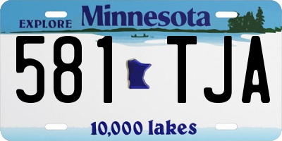 MN license plate 581TJA
