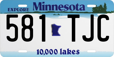 MN license plate 581TJC