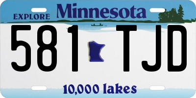 MN license plate 581TJD