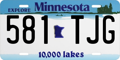 MN license plate 581TJG