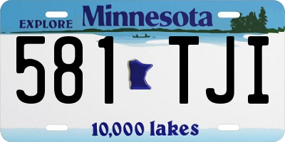 MN license plate 581TJI