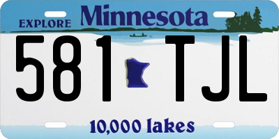 MN license plate 581TJL