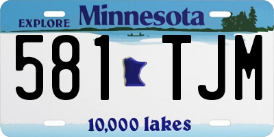 MN license plate 581TJM