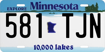 MN license plate 581TJN