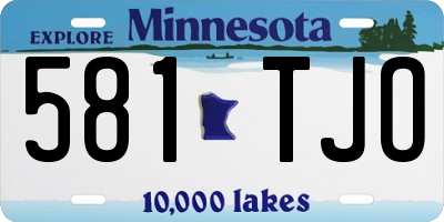 MN license plate 581TJO