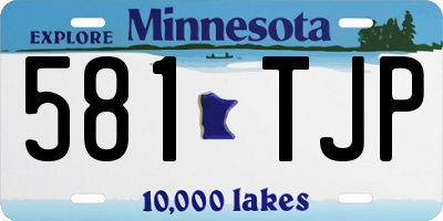 MN license plate 581TJP