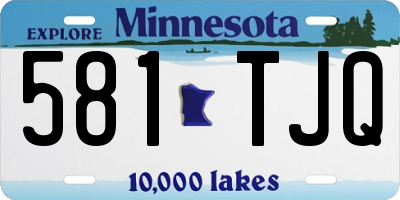 MN license plate 581TJQ
