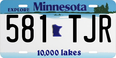 MN license plate 581TJR