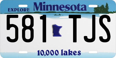MN license plate 581TJS