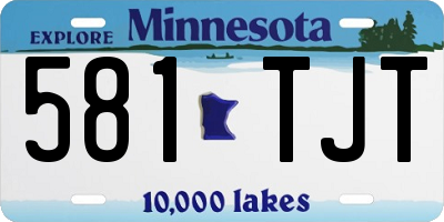 MN license plate 581TJT