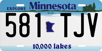 MN license plate 581TJV