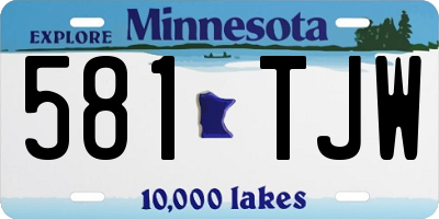 MN license plate 581TJW