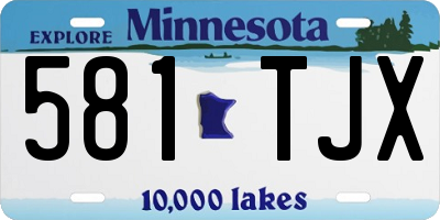 MN license plate 581TJX
