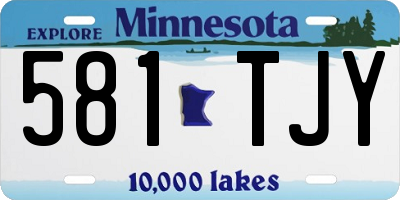 MN license plate 581TJY