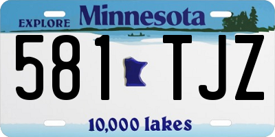 MN license plate 581TJZ