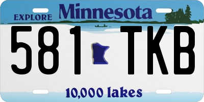 MN license plate 581TKB