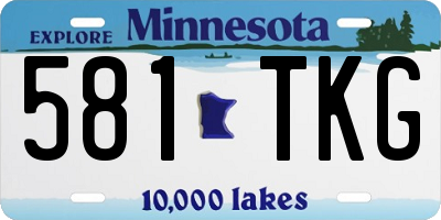 MN license plate 581TKG