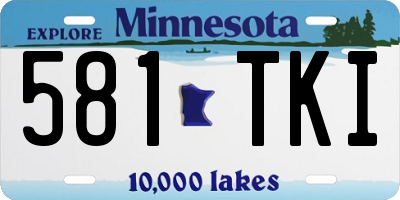 MN license plate 581TKI