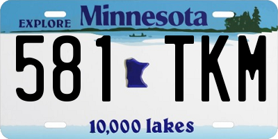 MN license plate 581TKM