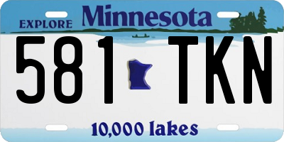 MN license plate 581TKN