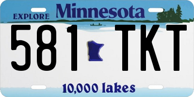 MN license plate 581TKT
