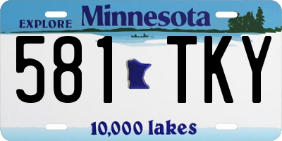MN license plate 581TKY