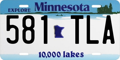 MN license plate 581TLA
