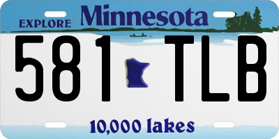 MN license plate 581TLB