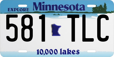 MN license plate 581TLC