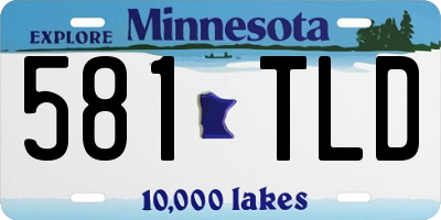 MN license plate 581TLD
