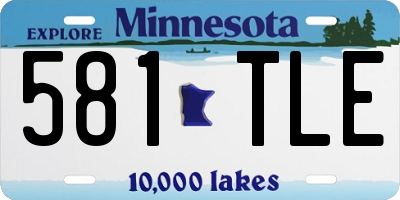 MN license plate 581TLE