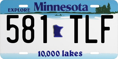 MN license plate 581TLF