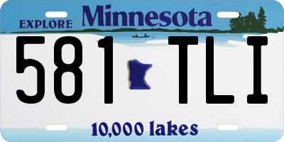 MN license plate 581TLI