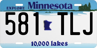 MN license plate 581TLJ