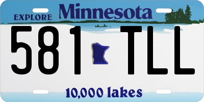 MN license plate 581TLL