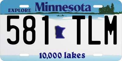 MN license plate 581TLM