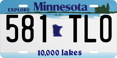 MN license plate 581TLO