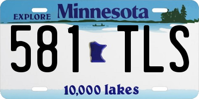 MN license plate 581TLS