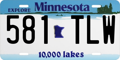 MN license plate 581TLW