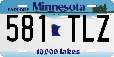 MN license plate 581TLZ