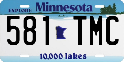 MN license plate 581TMC