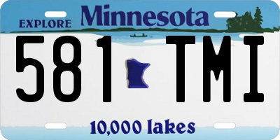 MN license plate 581TMI