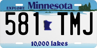 MN license plate 581TMJ