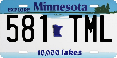 MN license plate 581TML