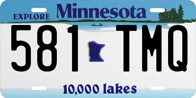 MN license plate 581TMQ