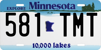 MN license plate 581TMT